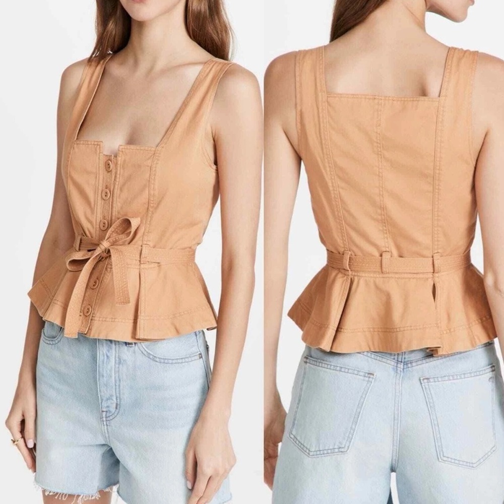 Ulla Johnson Denia Top in Camel size 6